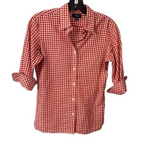 Faconnable - France Red & White Gingham  Button Down Shirt Size US 4 EU 36 EUC